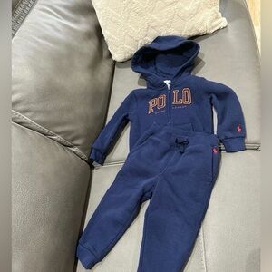 Ralph Lauren Kids Navy Sweatpants & Hoodie Set